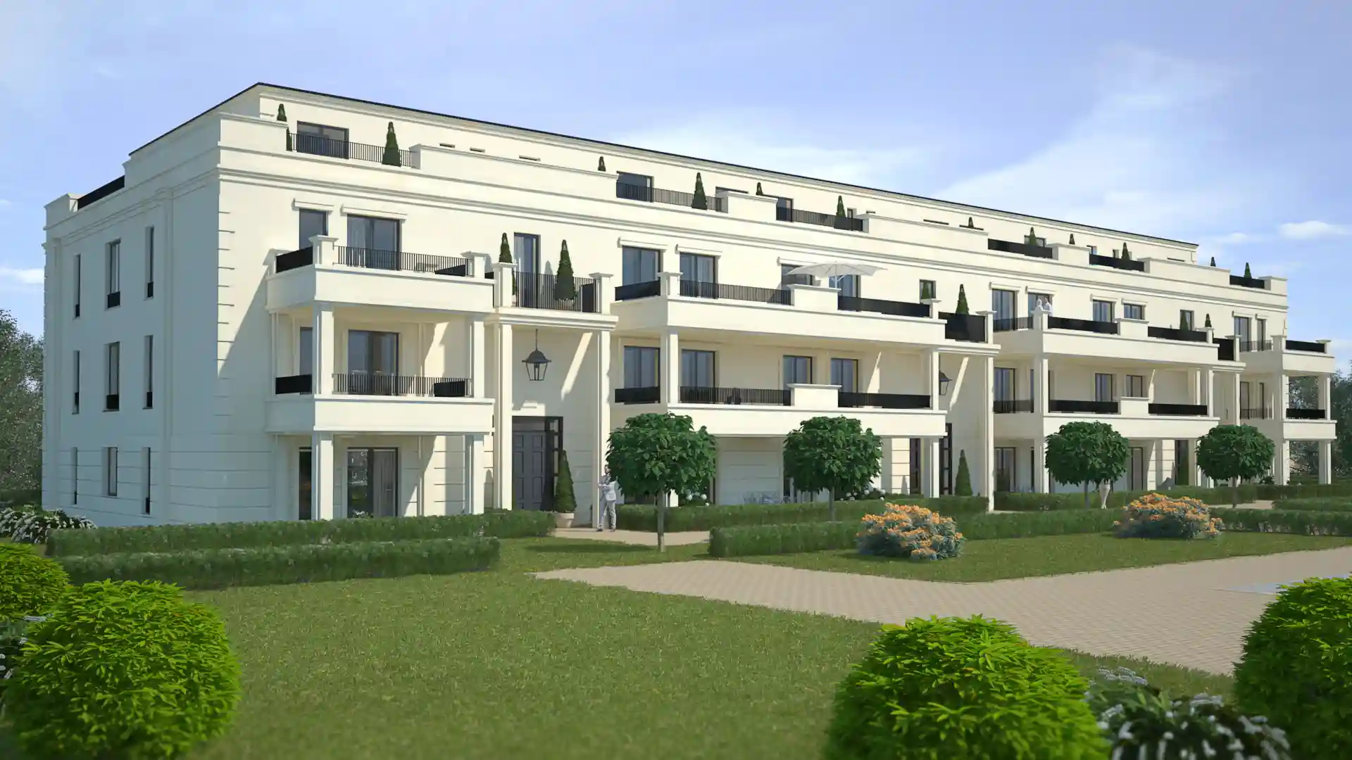 Luxuriöse Wohnanlage – Immobilienmakler und Hausverwaltung GWB für exklusive Immobilienvermittlung und -verwaltung